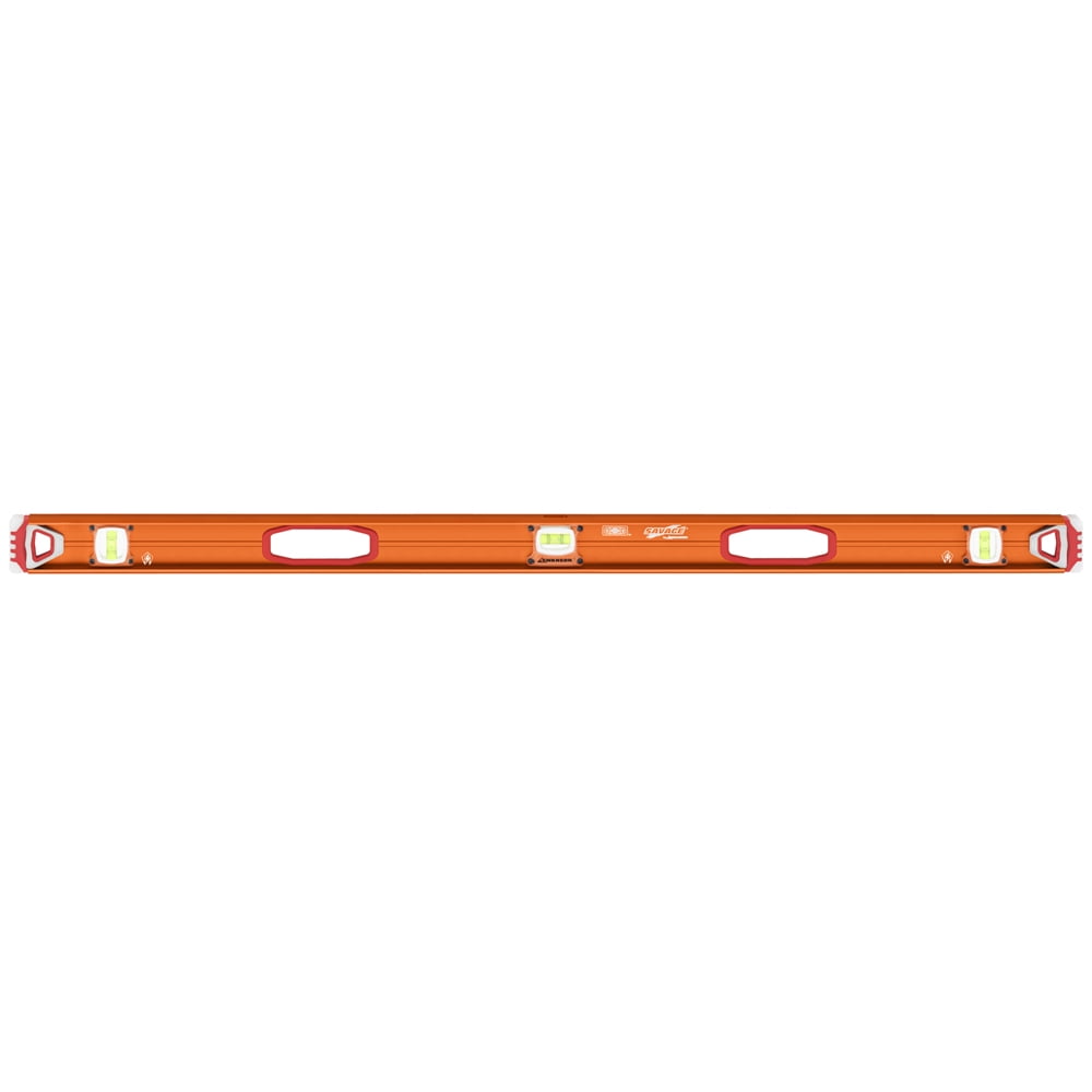 Swanson SAVAGE 48 inch Magnetic I-Beam Level with Gelshock End Caps, Contractor Series Model SVI48M