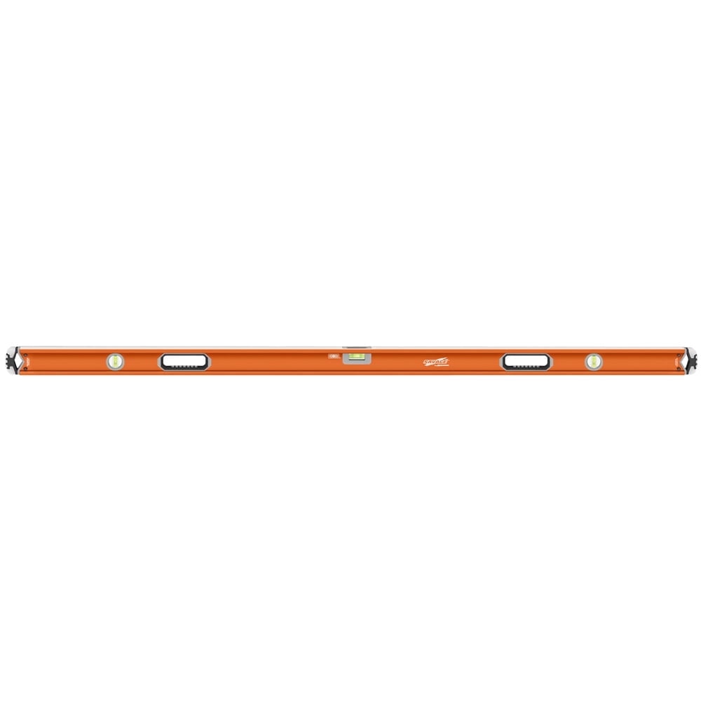 Swanson Savage 72" Anodized Aluminum Pro Grade Box Beam Level Contractor Series with Gelshock End Caps, Model SVB720