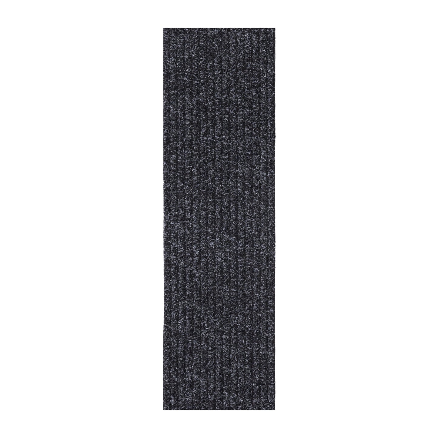 Sweet Home Stores Non-Slip Rubberback 8" x 30" Indoor/Outdoor Stair Treads, 7 Pack, Black