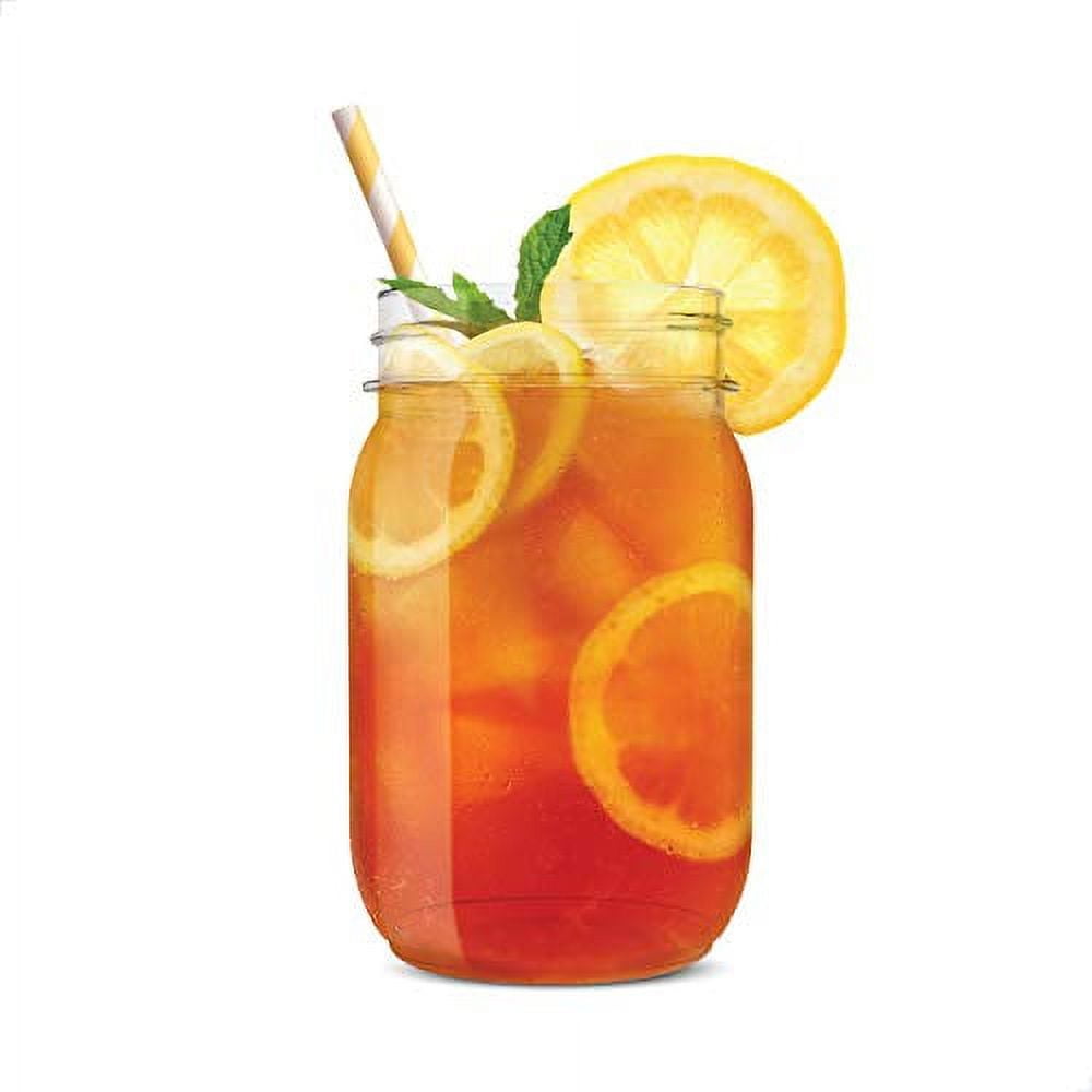 TOSSWARE POP 16oz Mason, Recyclable, Unbreakable & Crystal Clear Plastic Drinking Jar, 12 Count