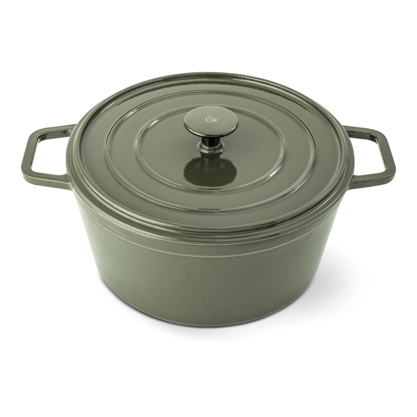 Thyme & Table 5.3 QT Enameled Cast Iron Dutch Oven - Moss