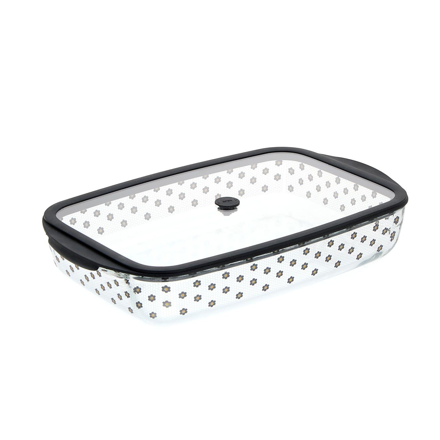 Thyme & Table 9"x15" Glass Baking Dish with Lid - Penny Tile