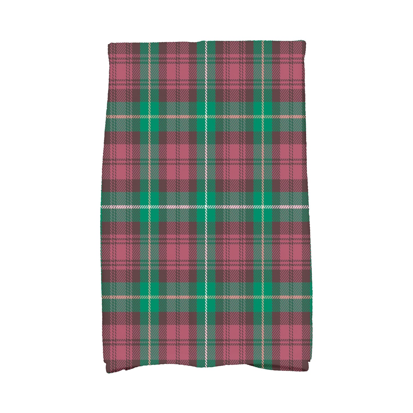 Tartan Plaid 16 x 25 Inch Red Holiday Print Kitchen Towel