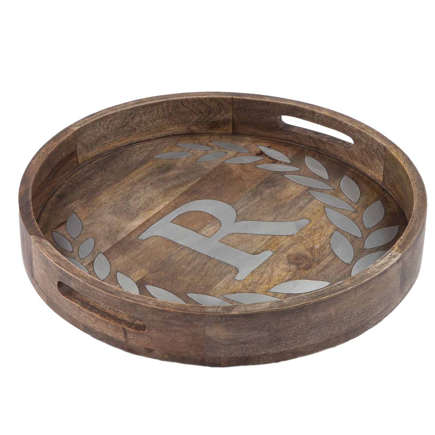 The GG Collection Mango Wood Round Serving Tray