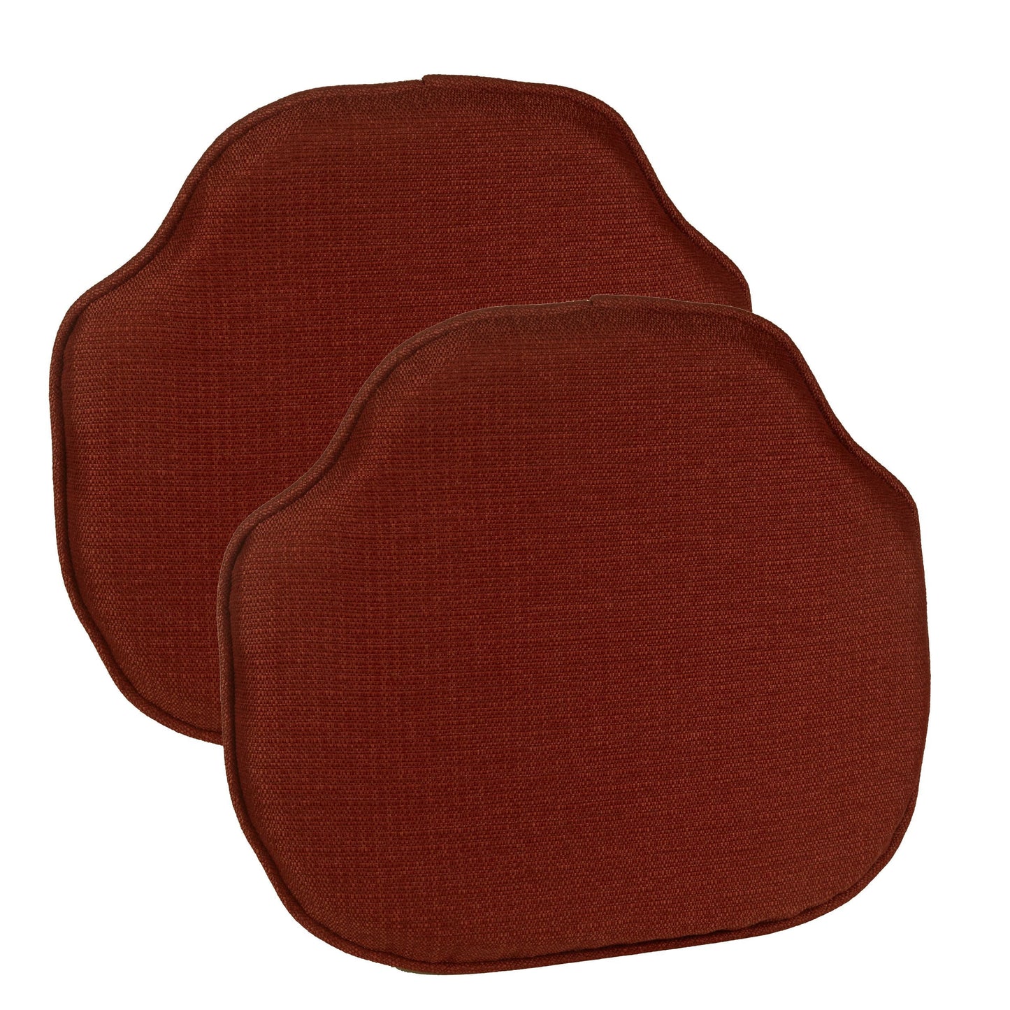 The Gripper Non-Slip Windsor Chair Cushion, for the Kitchen and living Room, 16x15 Inches, Set of 2, Flame Red