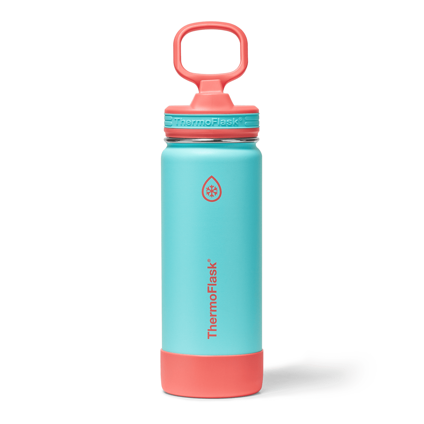 ThermoFlask 18 oz Kids Insulated, Stainless Steel Water Bottle, Leakproof Straw Lid, Rocket Blast