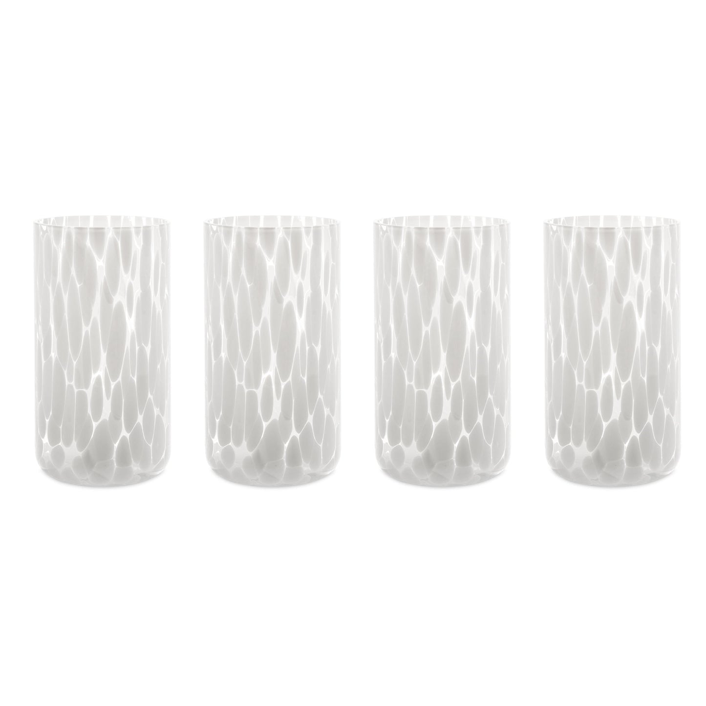 Thyme & Table Vasos para Beber Tortoise Blancos de 20 fl oz, Juego de 4