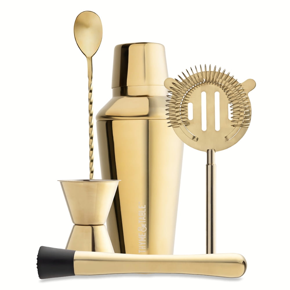 Thyme & Table Stainless Steel Gold Bar Tools, Set of 5