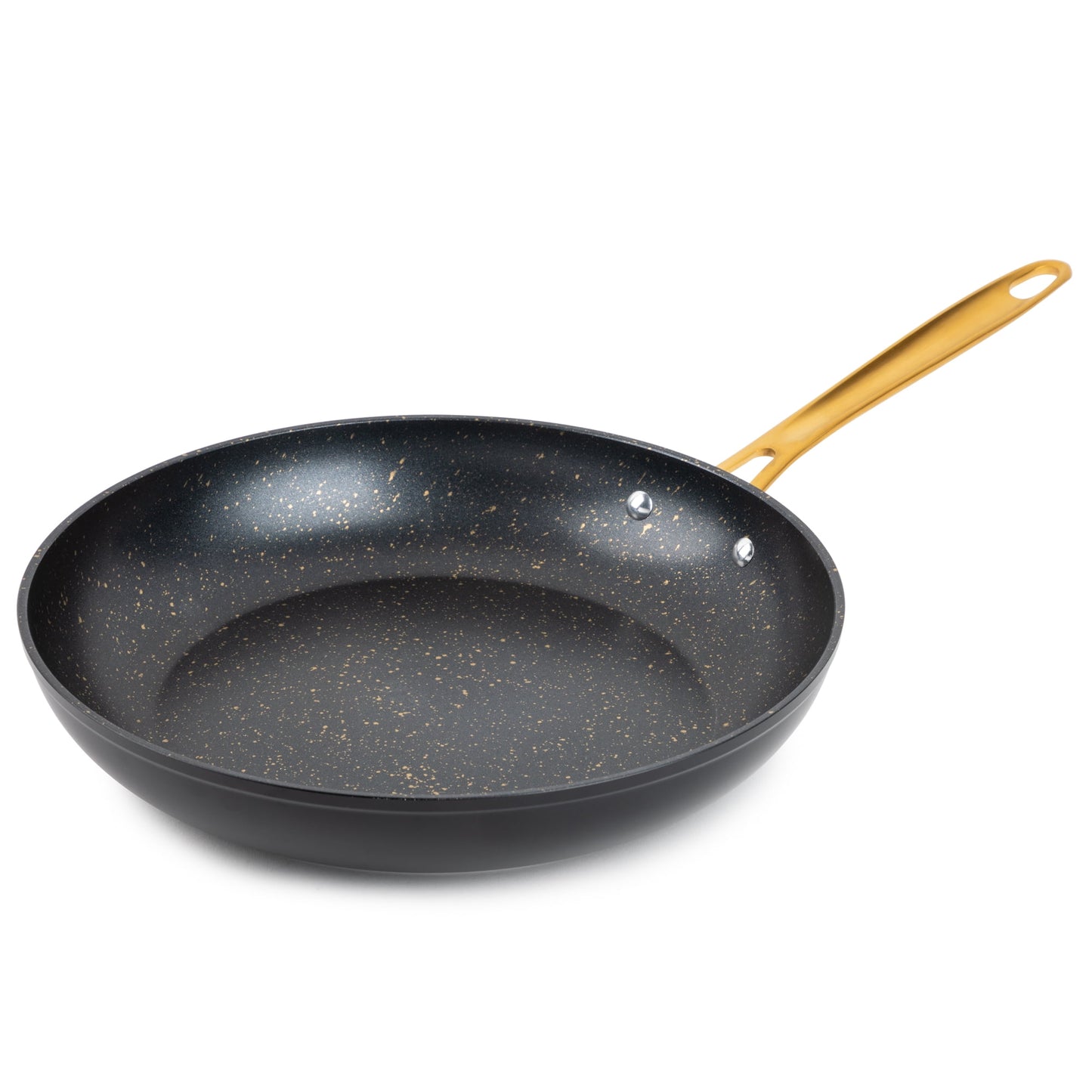 Thyme & Table Sartén para FreÃr de 12 Pulgadas Antiadherente Negro Dorado Colección Signature