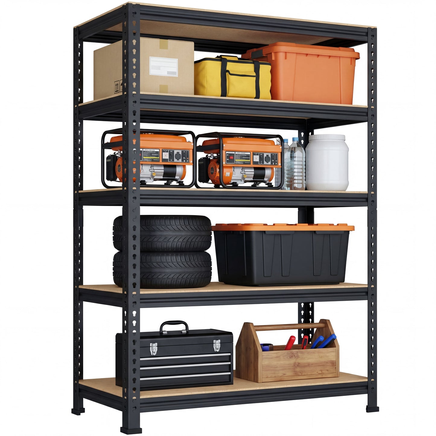 TrumanPick 5 Tier Garage Shelving Unit Heavy Duty 1400LBS Storage Shelves Adjustable Shelf Rack for Garage Pantry Closet 32"W x 16"D x 63"H