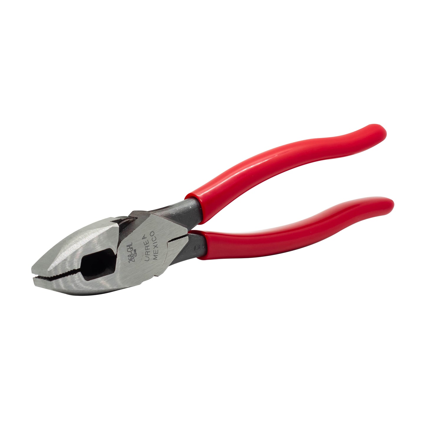 URREA 8-1/2 in. Long Rubber Grip Side-Cutting High Leverage Electrician's Pliers