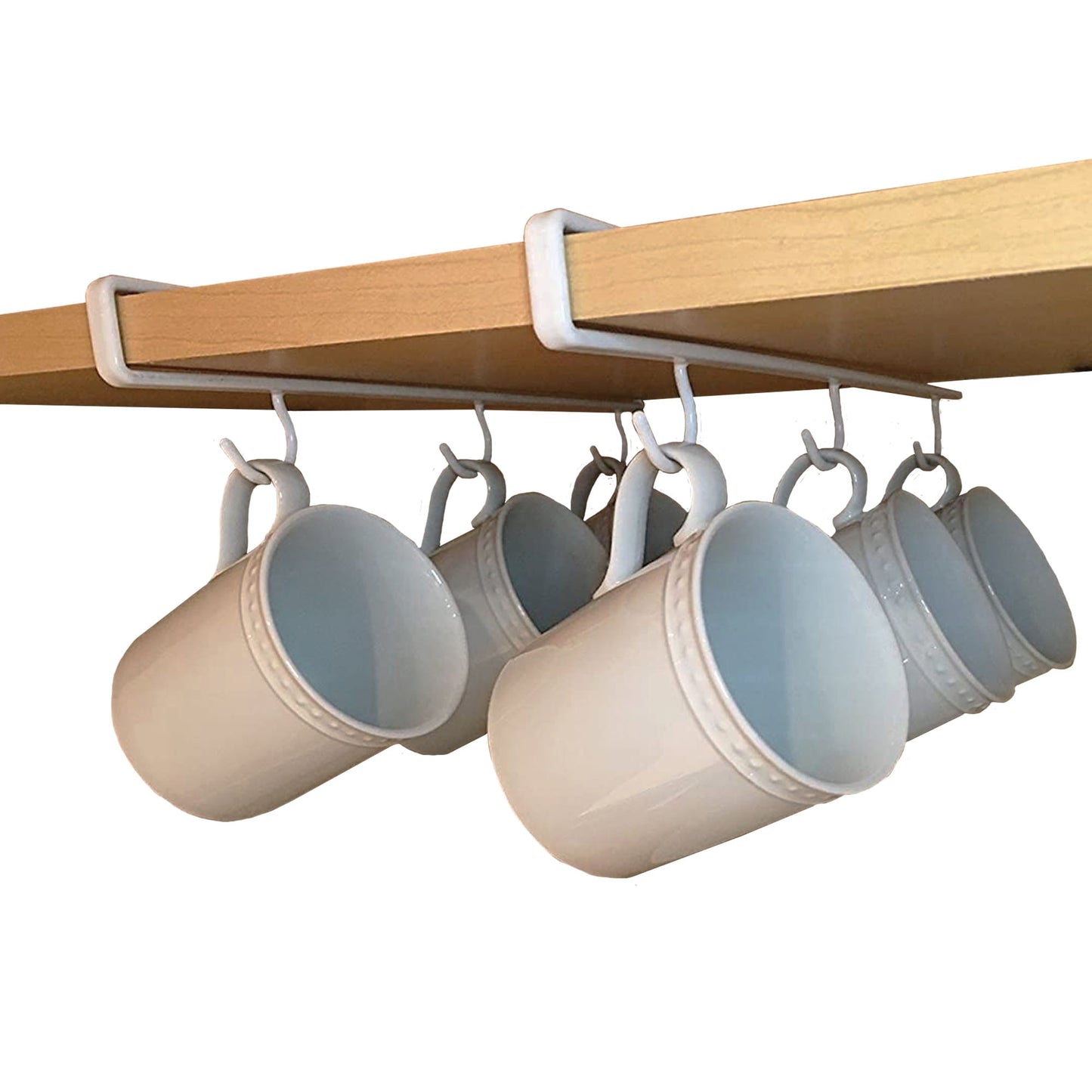 Undershelf Cup/Mug Hooks, Set of 2 and Stainless Steel Magnetic Towel Bar Kit, 843631173183