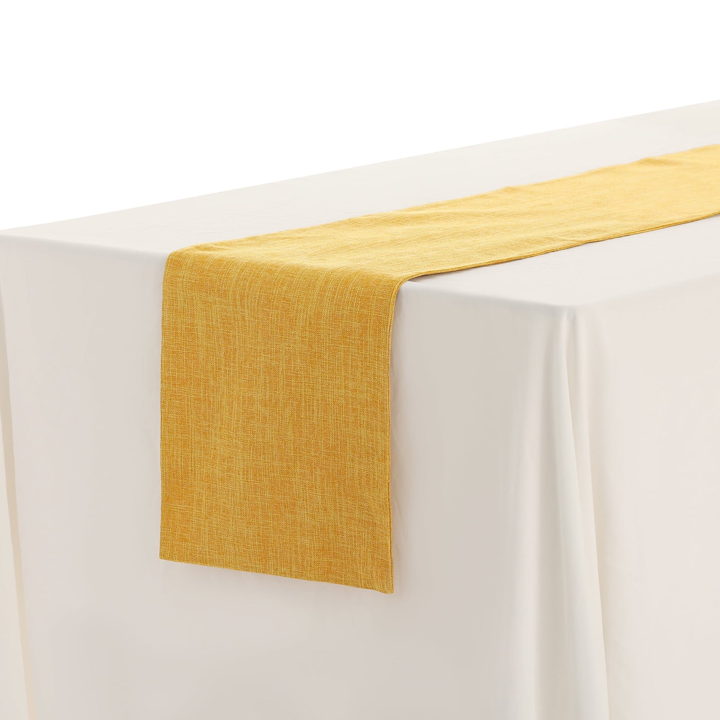 Unique Bargains 1 Pack Solid Color Table Runner Long Linen Table Banner Khaki 12"x63"