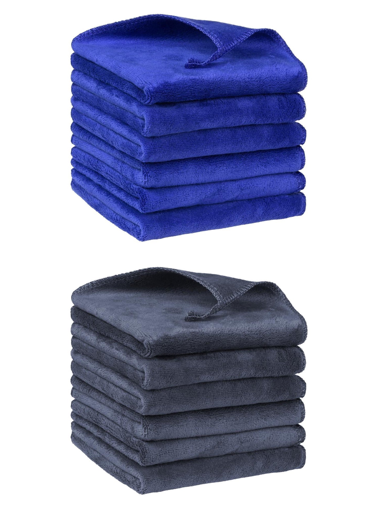 Unique Bargains 12"x12" Microfiber Thick Absorbent Dishwashing Kitchen Towels Blue, Grey