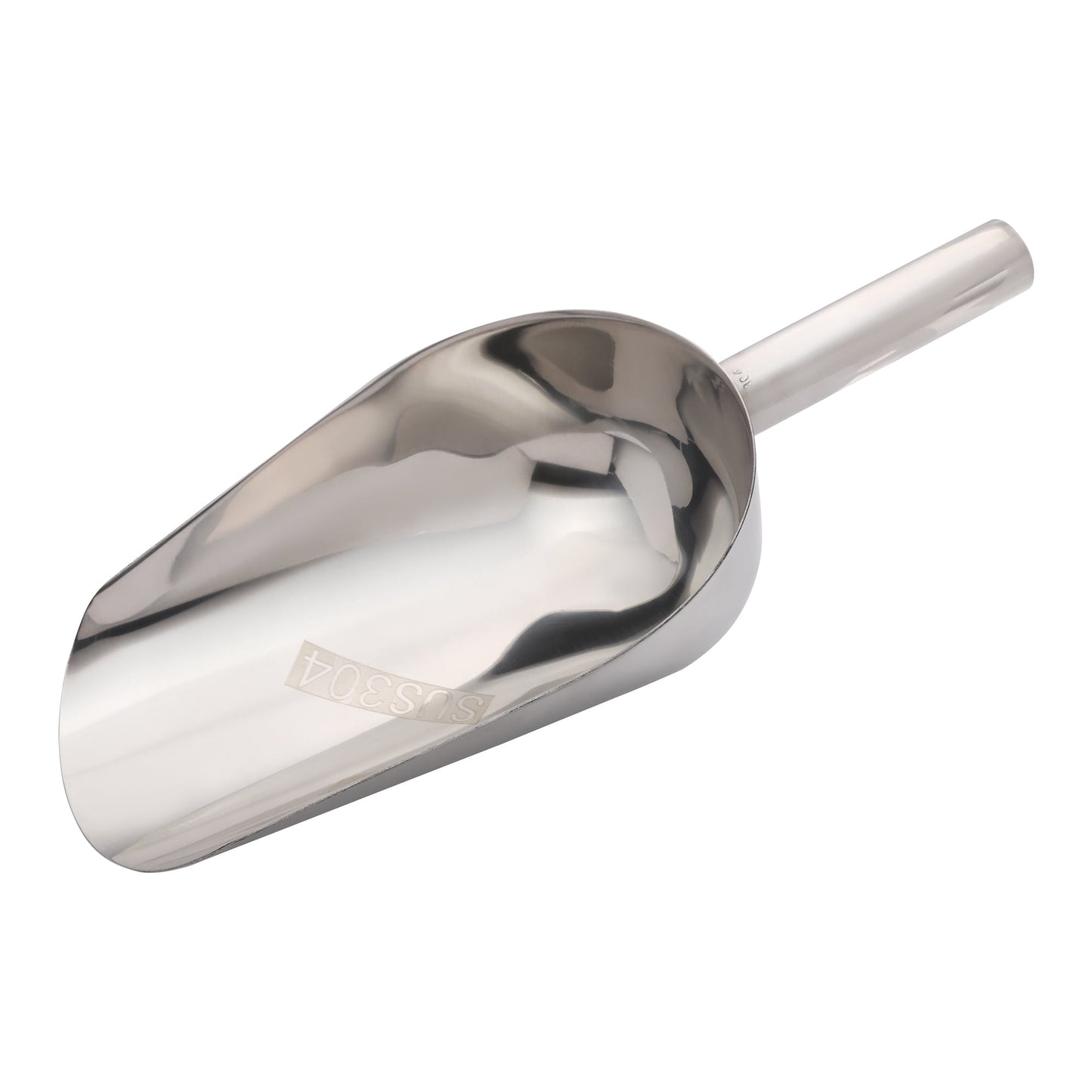 Unique Bargains 1Pcs Easy Clean Stainless Steel Ice Scoop Silver 11*4.3inch