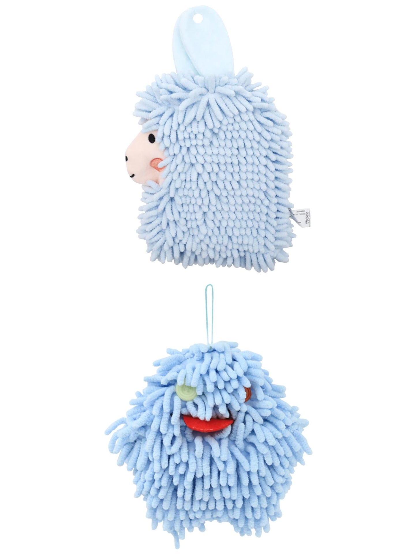 Unique Bargains 2 Packs Cute Cartoon Hand Towel 7" x 7"/7" x 11" Blue