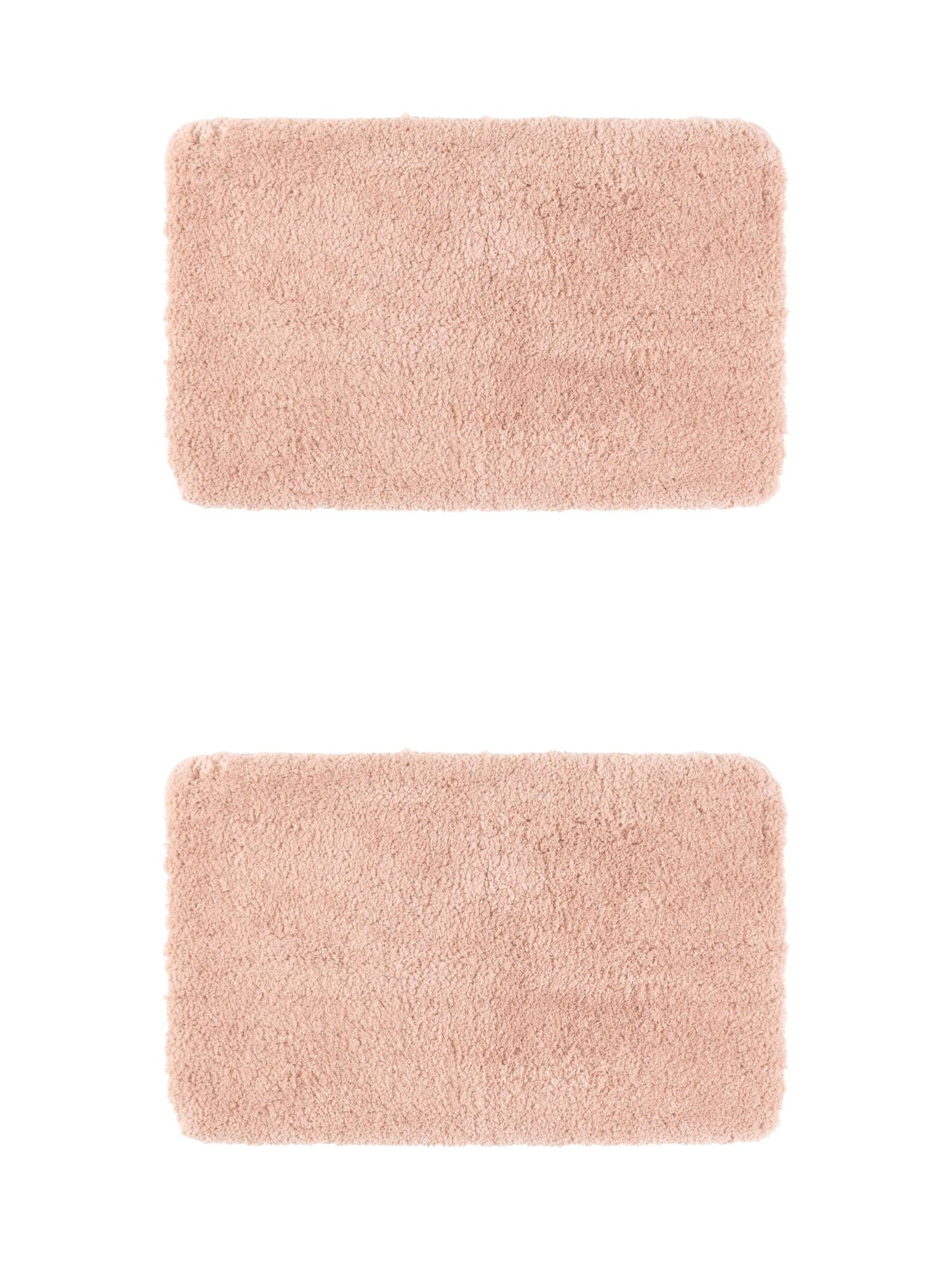 Unique Bargains 2 Pcs Extra Soft Thick Microfiber Non-Slip Plush Bath Mats Pink 20" x 32"