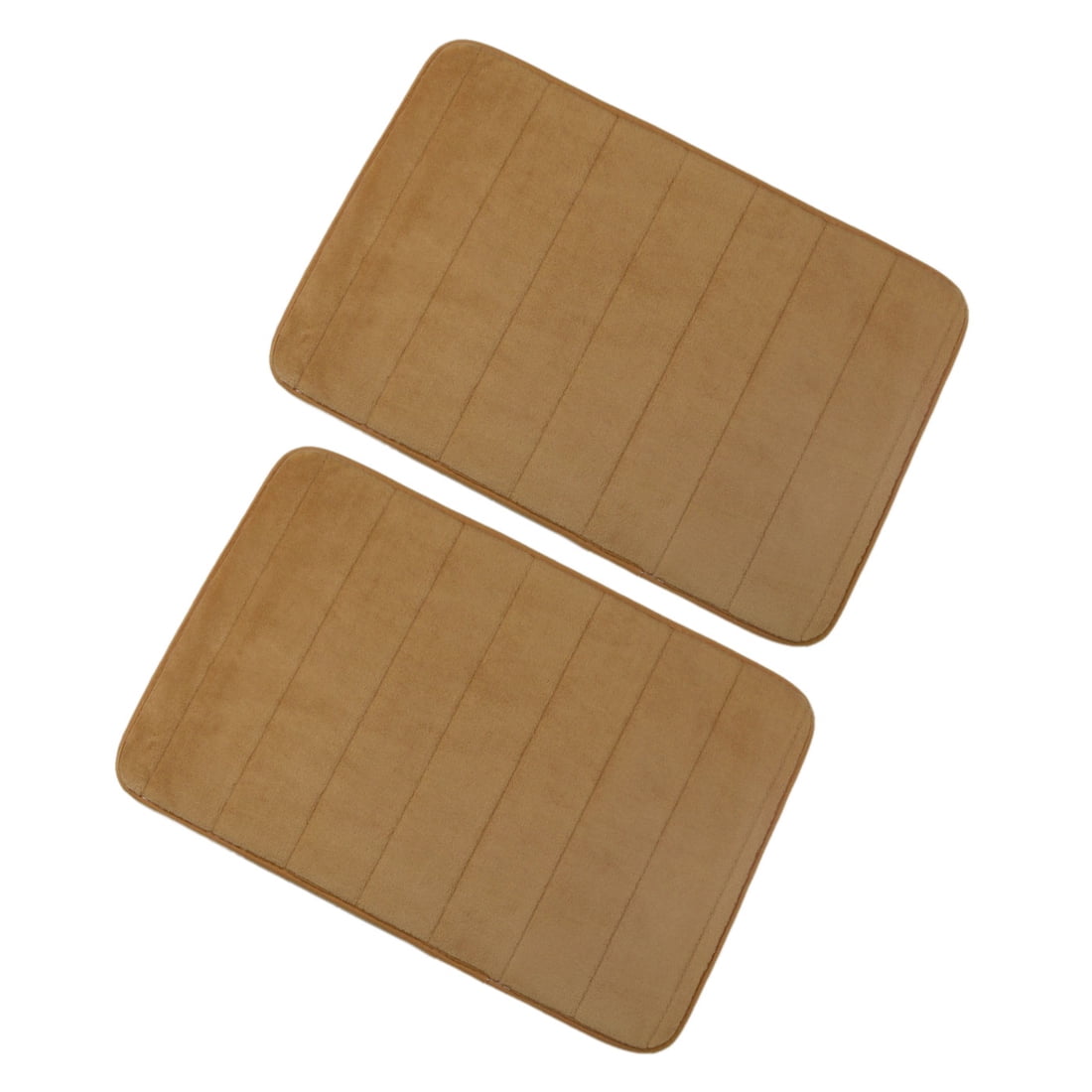 Unique Bargains 2-Piece Memory Foam Non-slip Floor Rug 24" x 16" Khaki