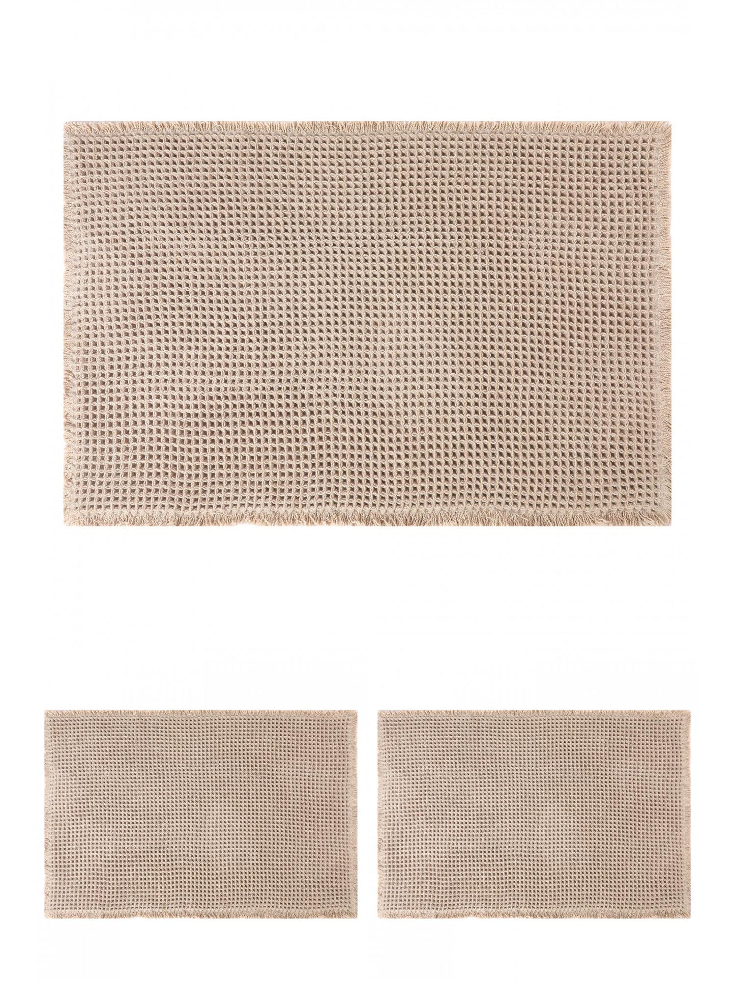 Unique Bargains 3 Pcs Washable Thick Rugs Khaki 17" x 24"/18" x 30"/24" x 36"