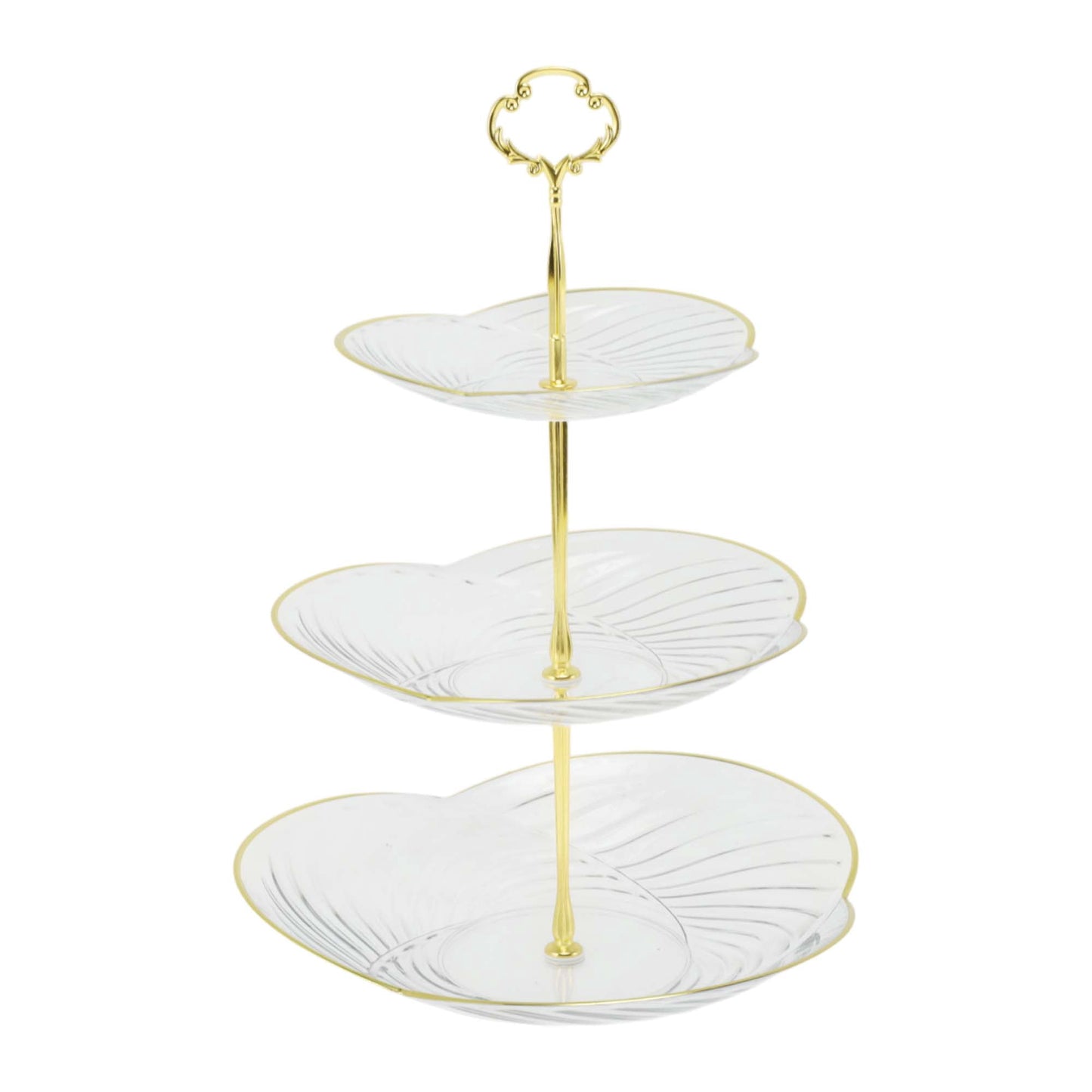 Unique Bargains 3 Tier Dessert Cupcake Stand Holder with Tiered Tray Clear