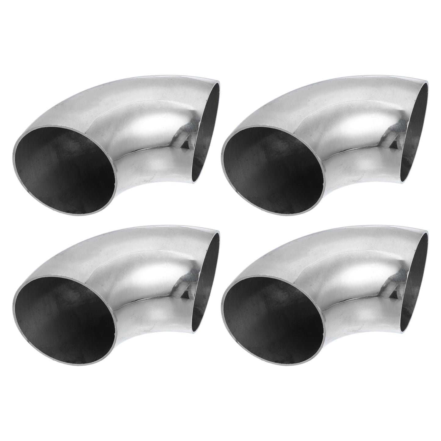 Unique Bargains 4pcs 90 Degree Mandrel Bend Elbow Stainless Steel Bend Tube OD 2.5 Inch