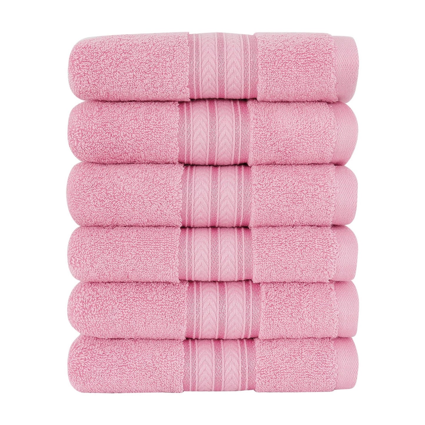 Unique Bargains Pack de 6 Toallas de Baño Absorbentes 100% Algodón Color Camel