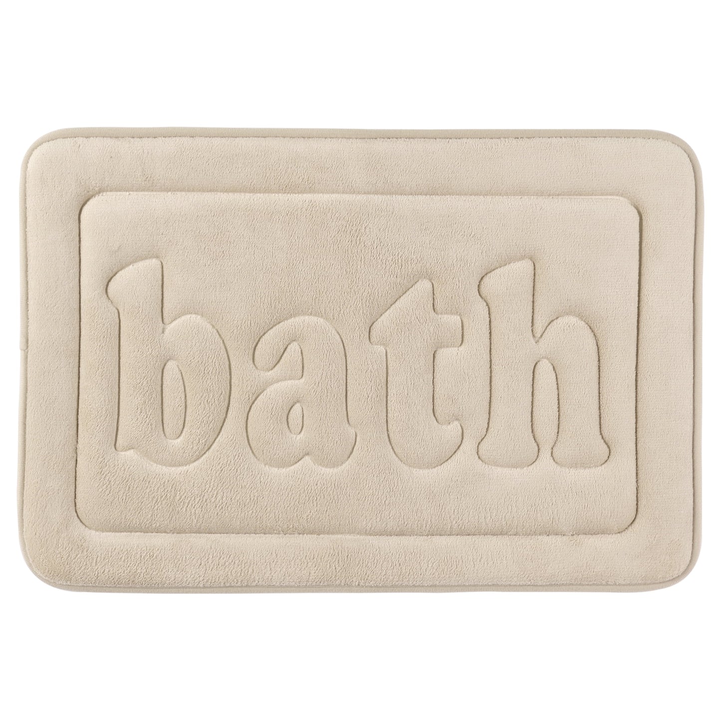 Unique Bargains Absorbent Quick Dry Bathroom Rugs Non Skid Bottom Bath Mat Khaki 20"x32"