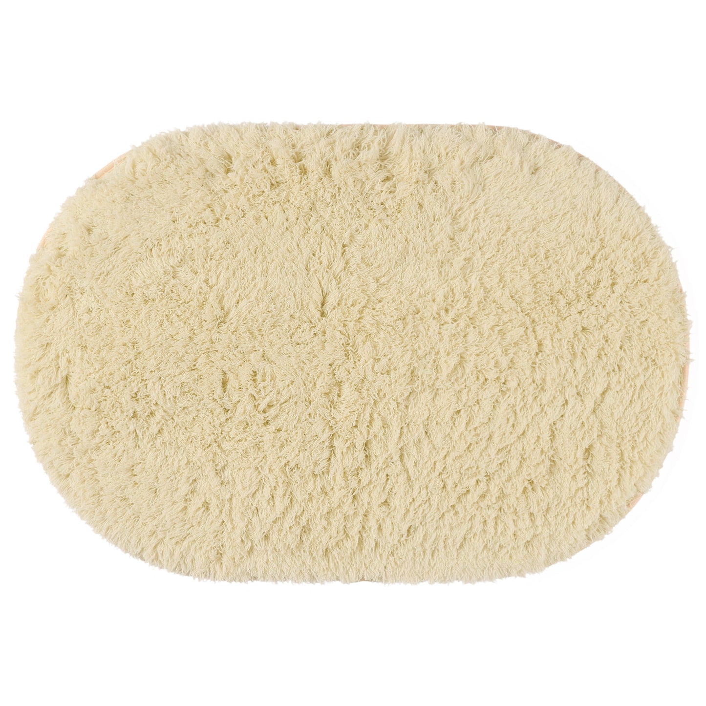 Unique Bargains Bath Rug Absorbent Soft Thick Shag Bathroom Mat Rugs for Bath Room Beige-2 20"x32"