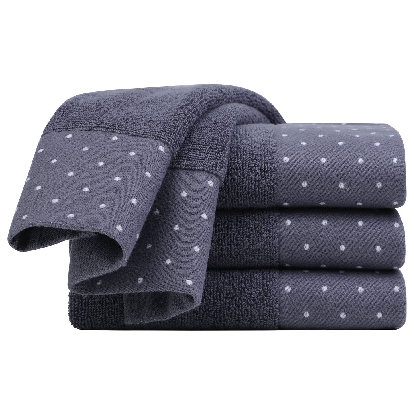 Unique Bargains Cotton 600 GSM Absorbent Hand Towel Set 14" x 30" Taupe Gray 4 Pcs