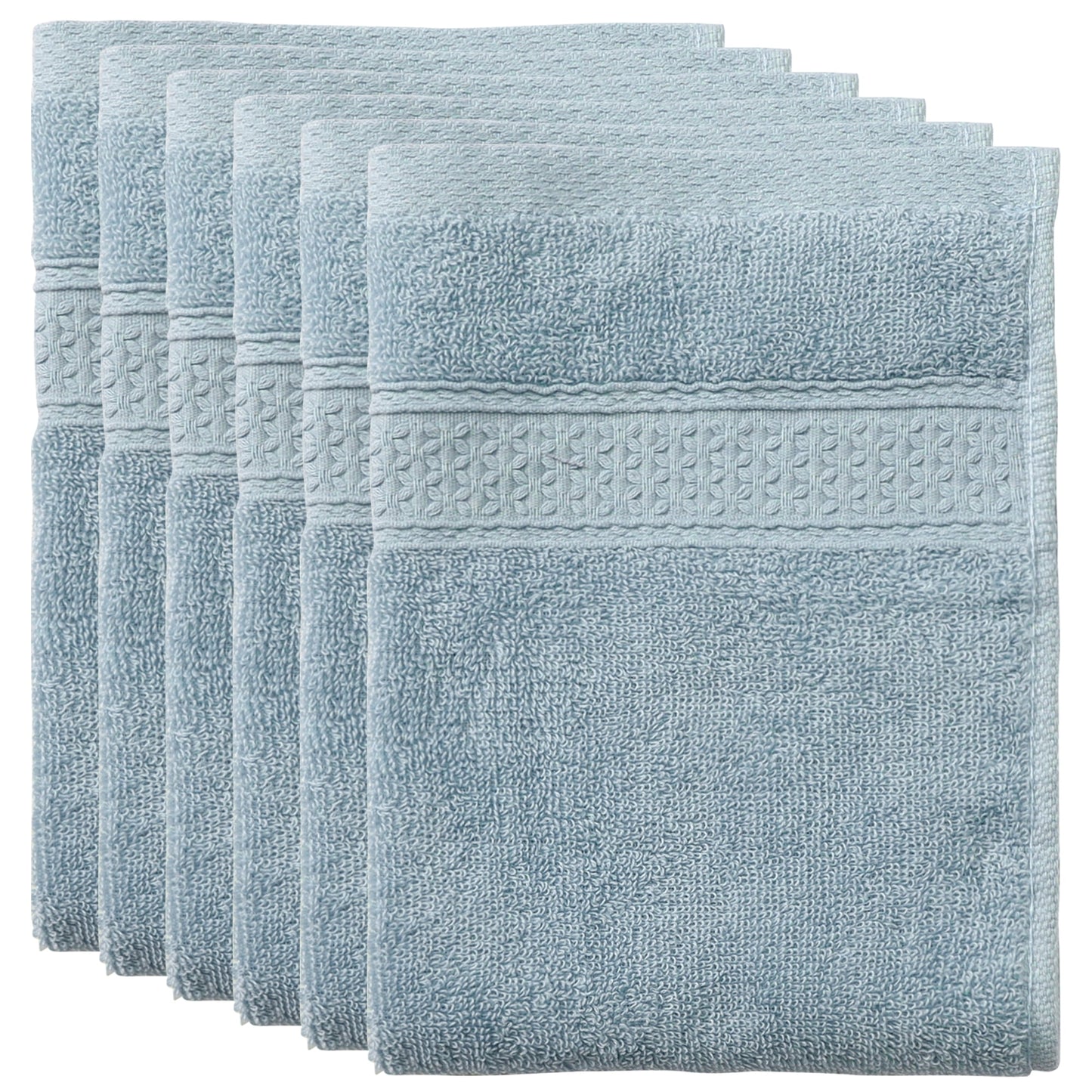 Unique Bargains Cotton Thick and Absorbent Dish Clothes Kitchen Plain Towels 13"x13" Gray