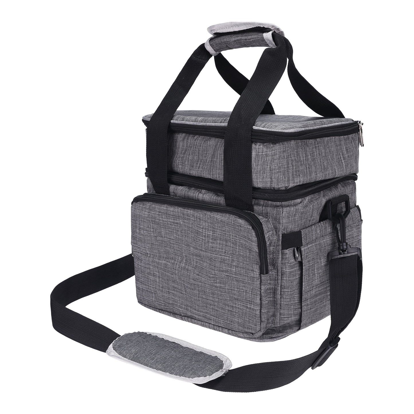 Unique Bargains Insulated Lunch Bag for Work, Office, Picnic Gray