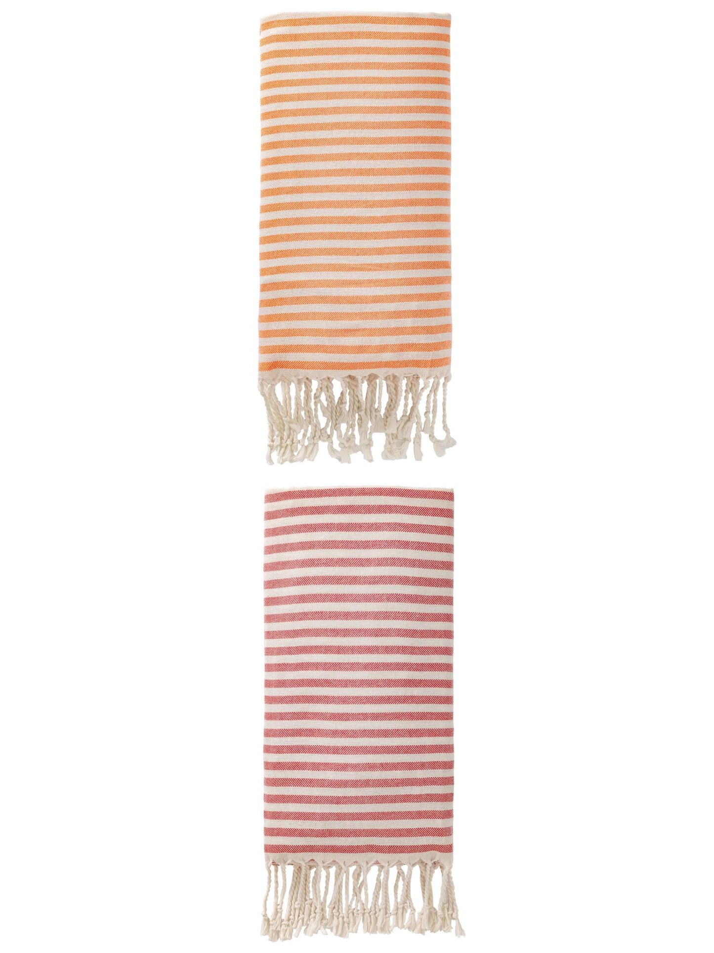 Unique Bargains Lightweight Sand Free Quick Dry Turkish Towel Red/Orange 71"x40"