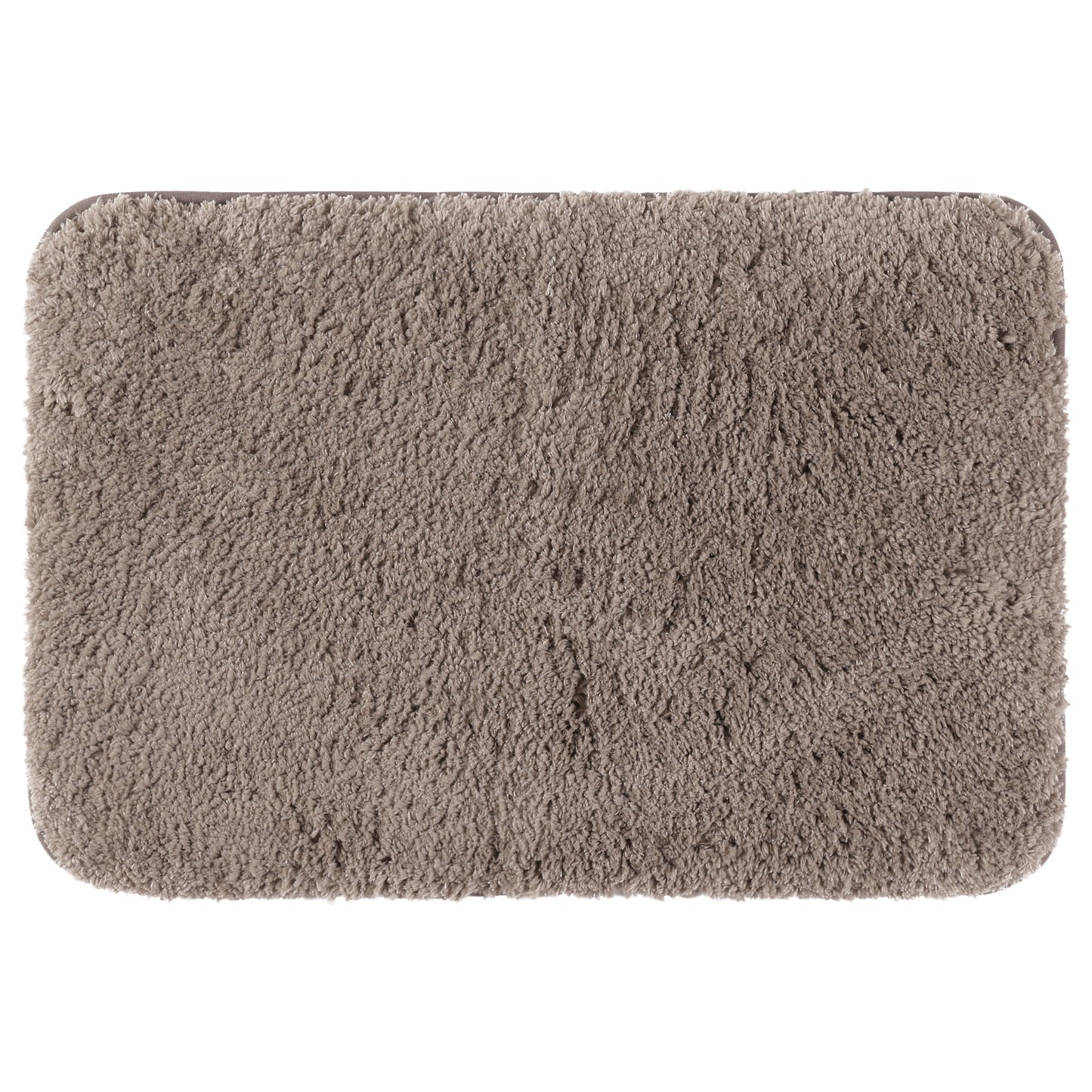 Unique Bargains Luxury Bath Mat Rug Solid Plush Shaggy Bath Carpet for Bathroom Floor Brown 20"x32"