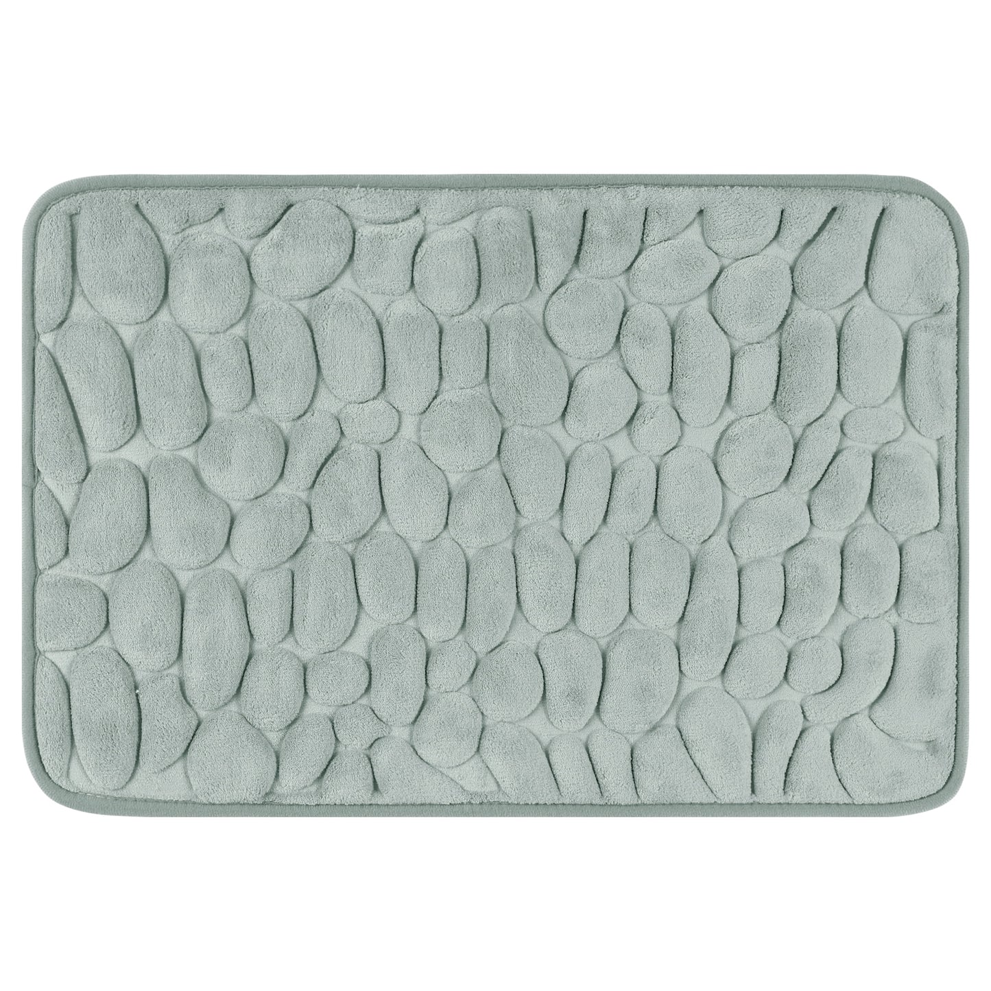 Unique Bargains Memory Foam Bathroom Rugs Ultra Soft Bath Mat Quick Dry Bath Carpet Rug Grey 16"x24"