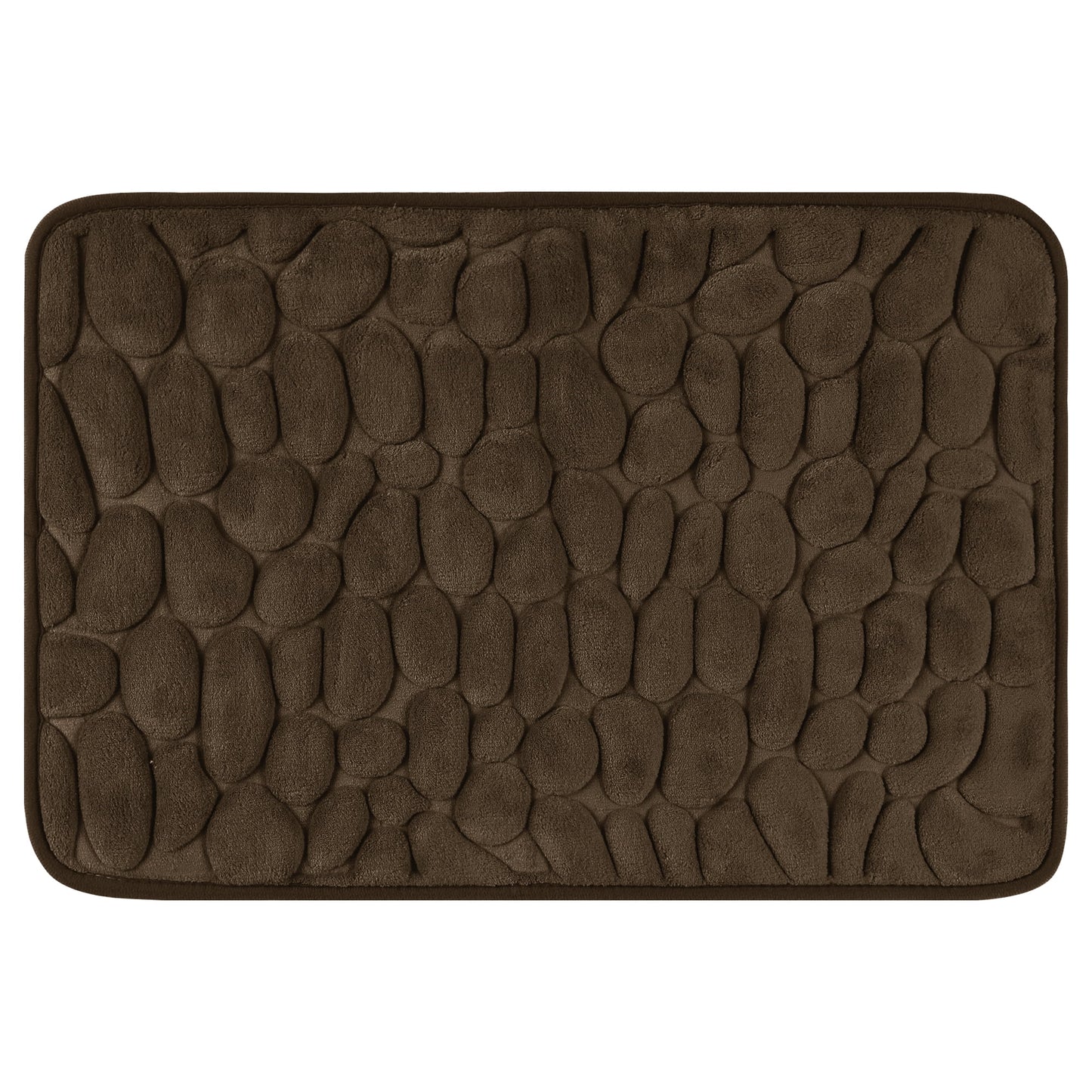 Unique Bargains Memory Foam Soft Bath Mat Quick Dry Bath Carpet Rug Brown 20"x32"