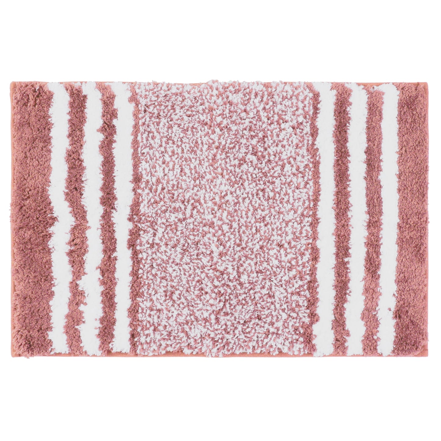 Unique Bargains Microfiber Bath Rugs Striped Non-Slip Floor Mat Rosy Brown 20"x32"