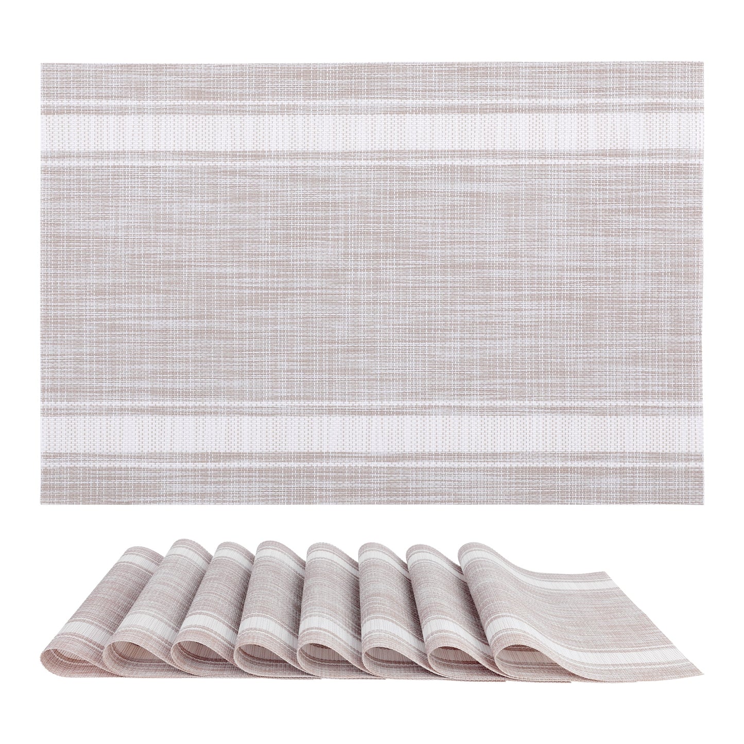 Unique Bargains Placemats Set of 6 Vinyl Placemats White