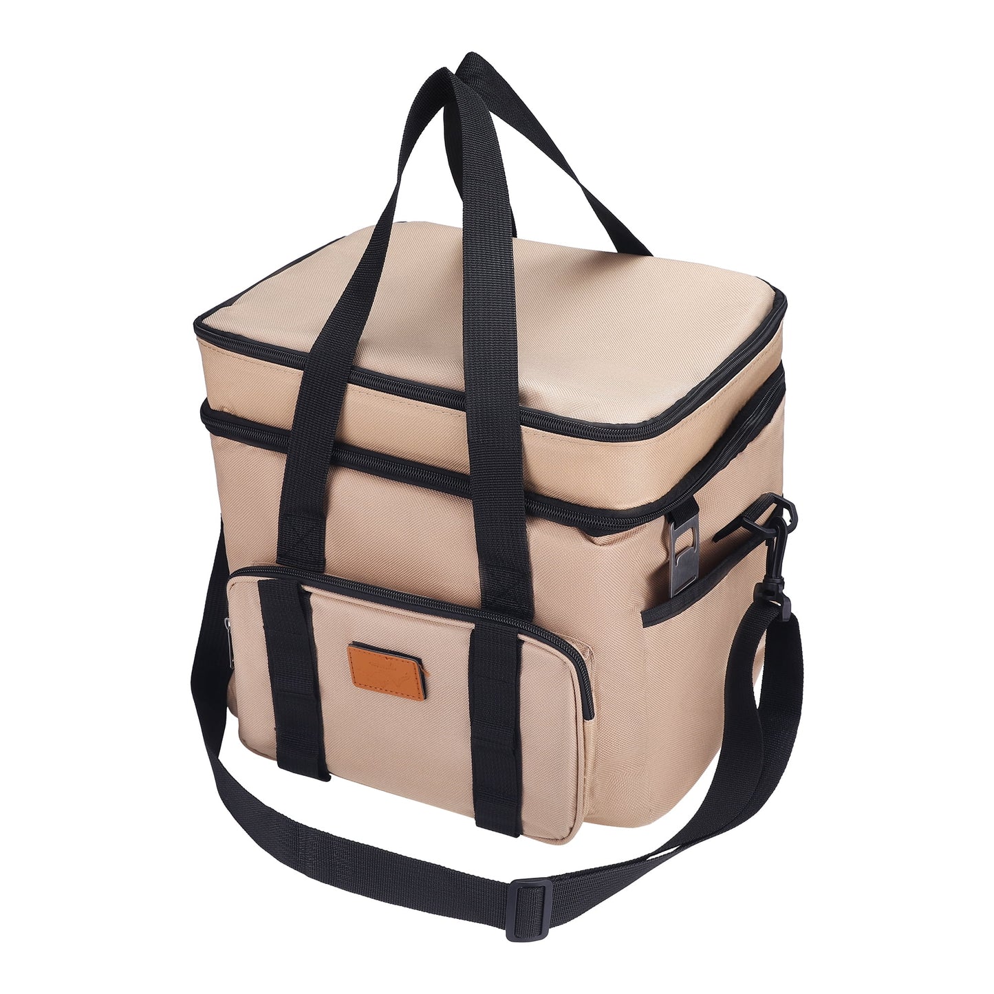 Unique Bargains Reusable Leakproof Lunch Bag for Office, Beach Khaki