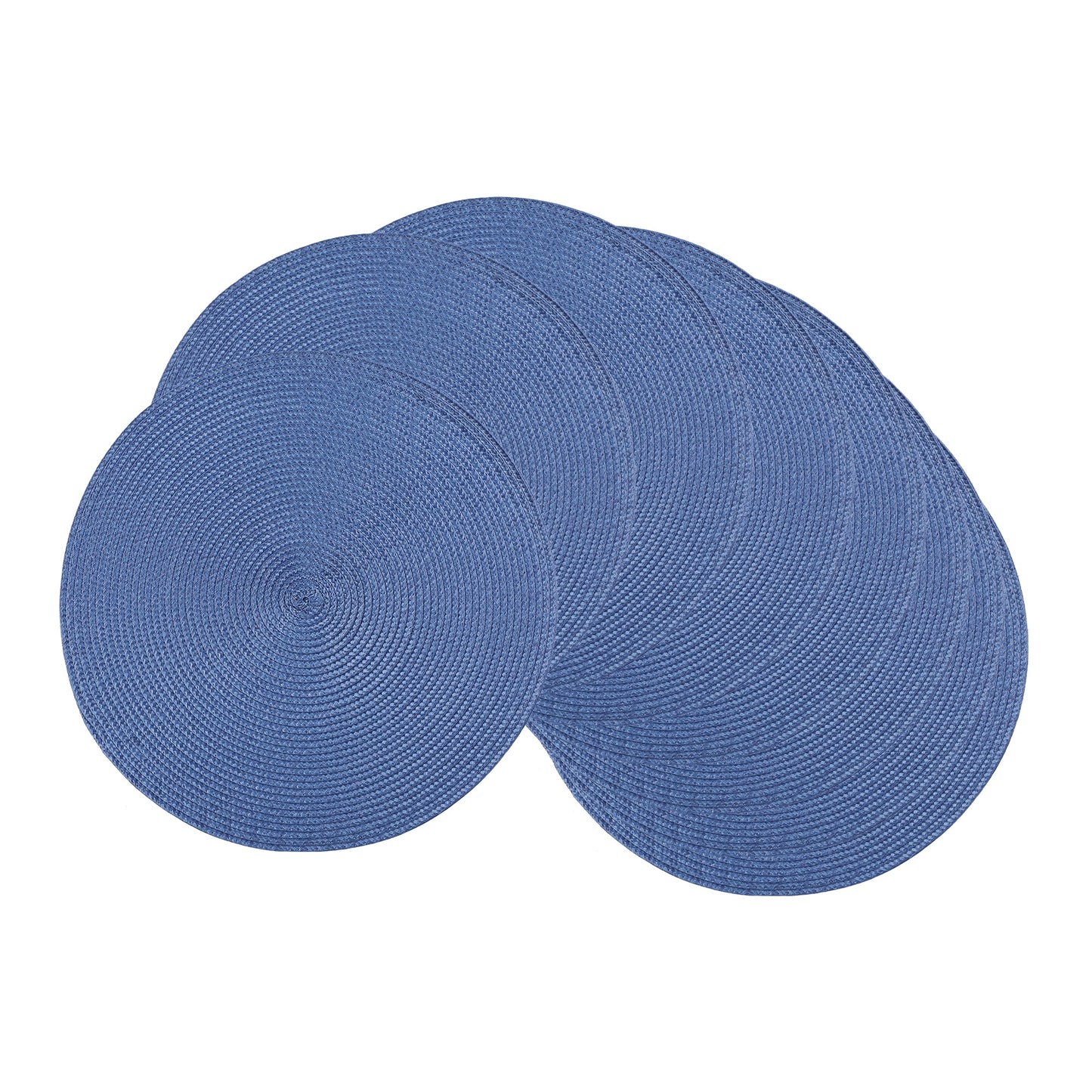 Unique Bargains Rustic Placemats Set of 6 Woven Placemats Blue