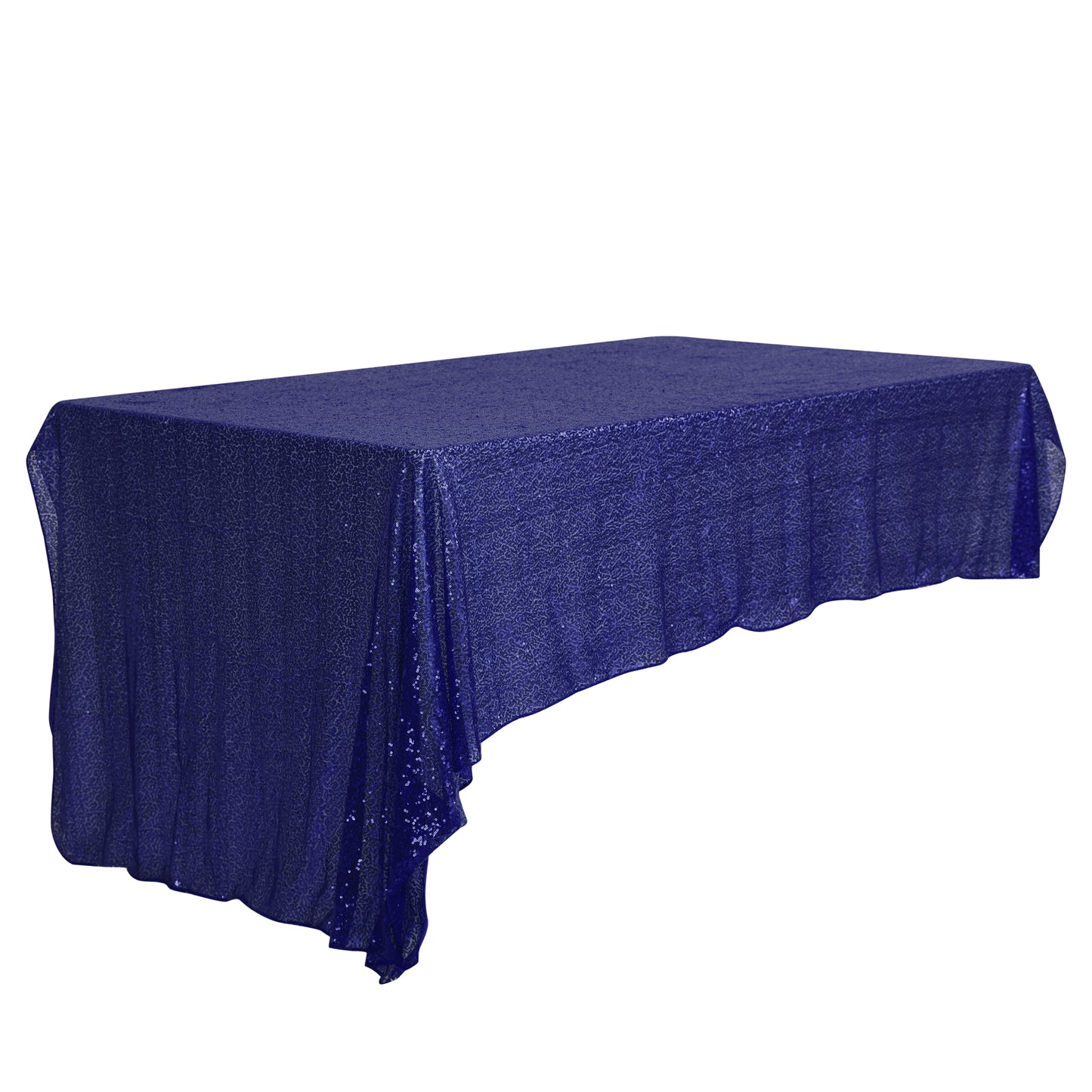 Unique Bargains Sequin Table Covers for Dining Room Parties or Dances Tablecloths Blue 71"x71"