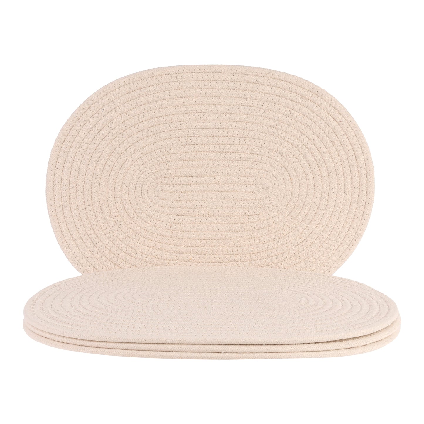 Unique Bargains Set of 4 Cotton Rope Placemats for Dining Table Decor Table Mat Khaki