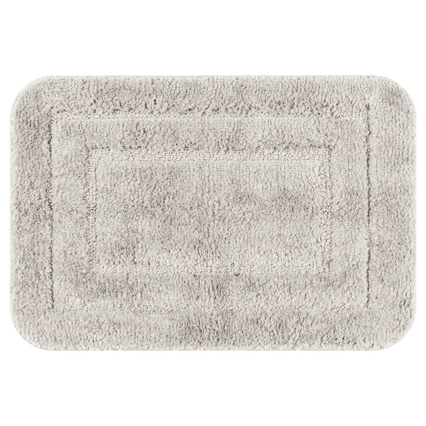 Unique Bargains Soft Absorbent Rug Non-Slip Plush Bath Mat for Bathroom Floor Light Grey 20"x32"