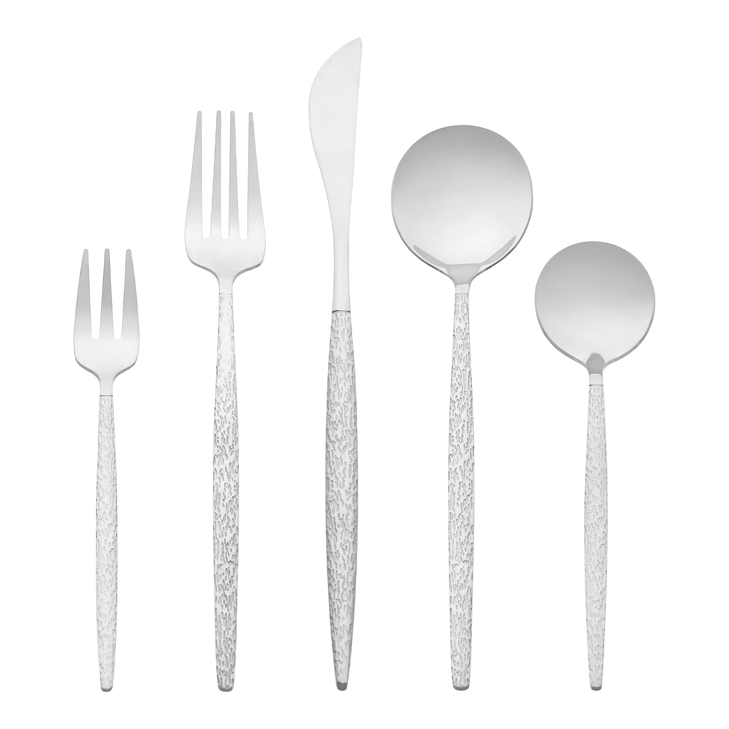 Unique Bargains Stainless Steel Flatware Set Black 20 Pcs