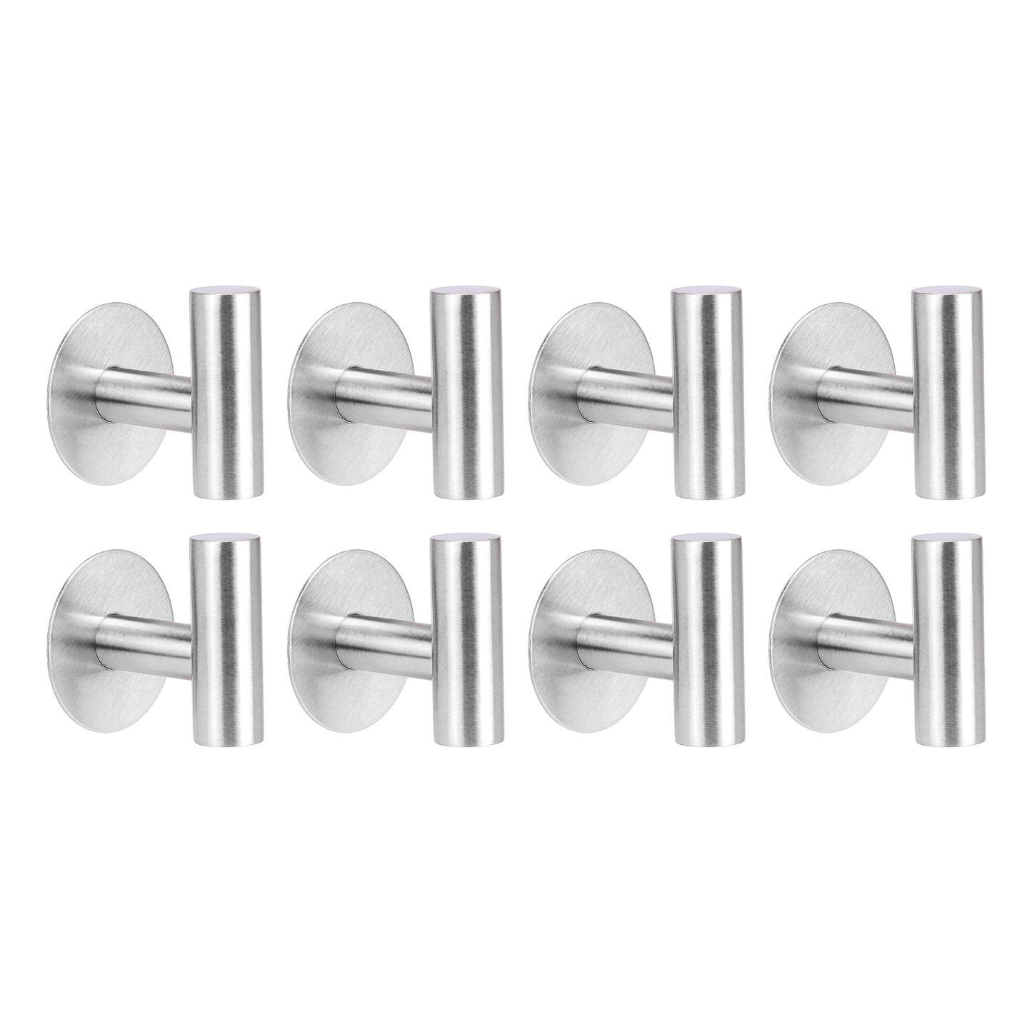 Unique Bargains Utility Hooks 8Pcs Metal Durable Wall Hooks for Household Black