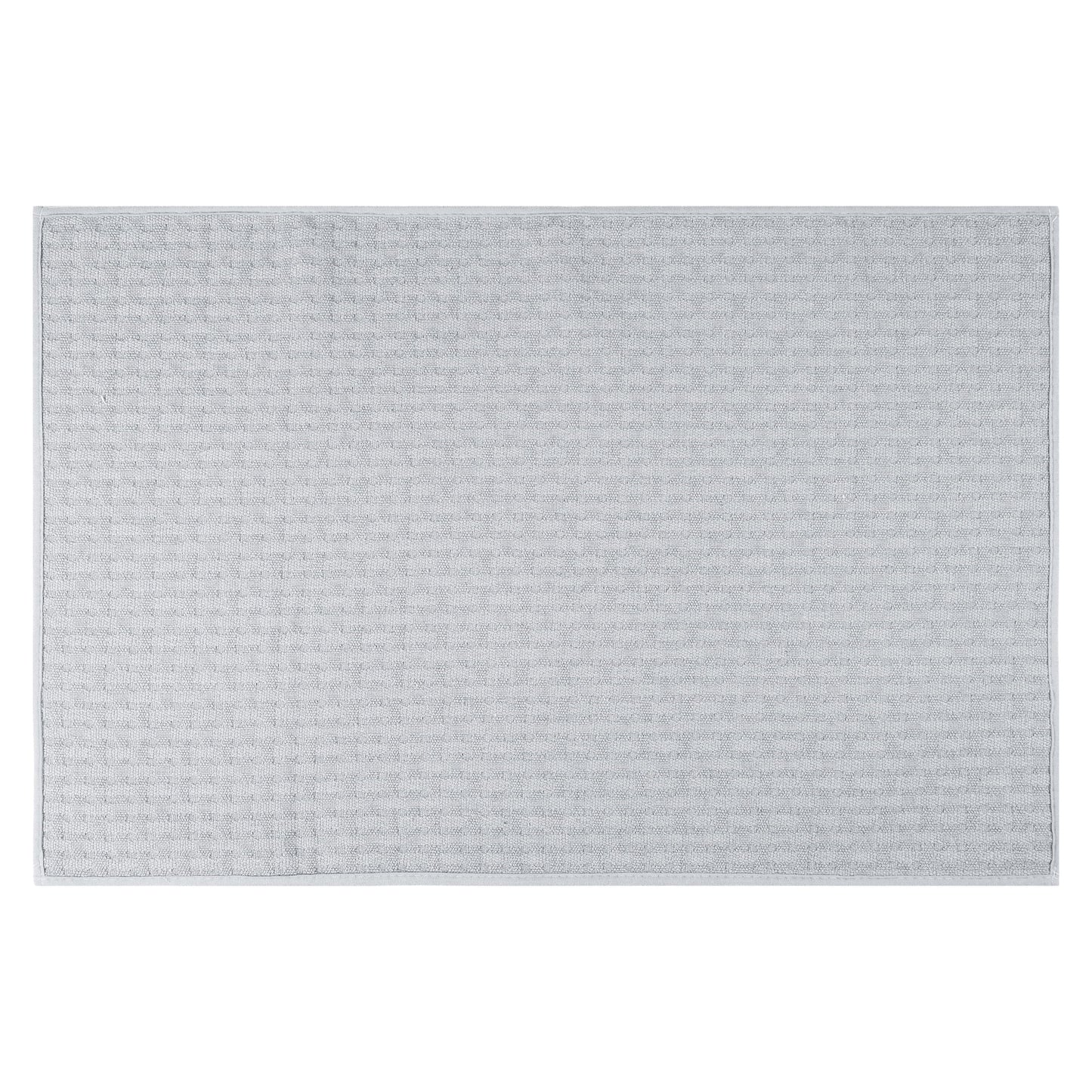 Unique Bargains Weaving Pattern Soft Absorbent Bath Mat Light Grey 24" x 36"