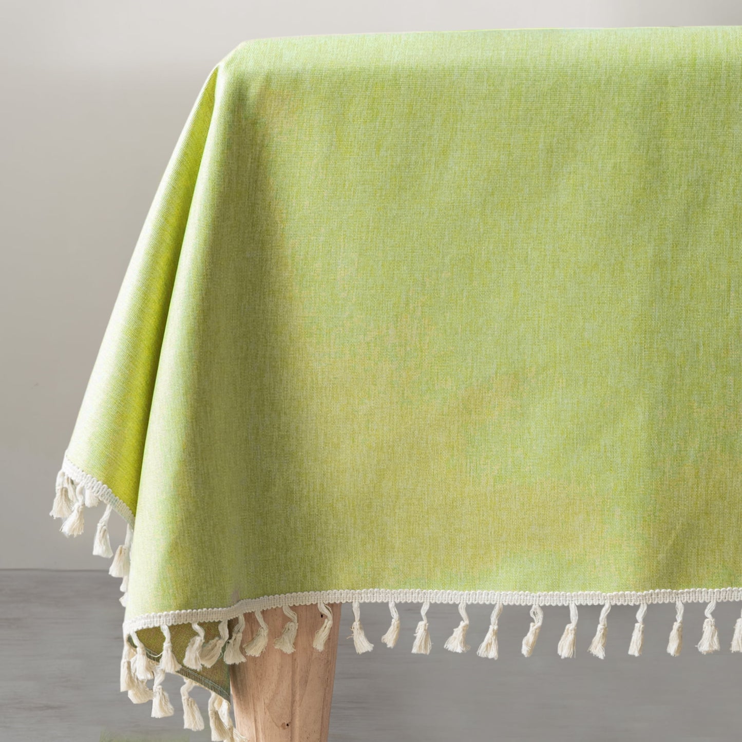 Unique Bargains Wrinkle Free Tablecloths for Holiday Camping Green 86.61"x55.12"