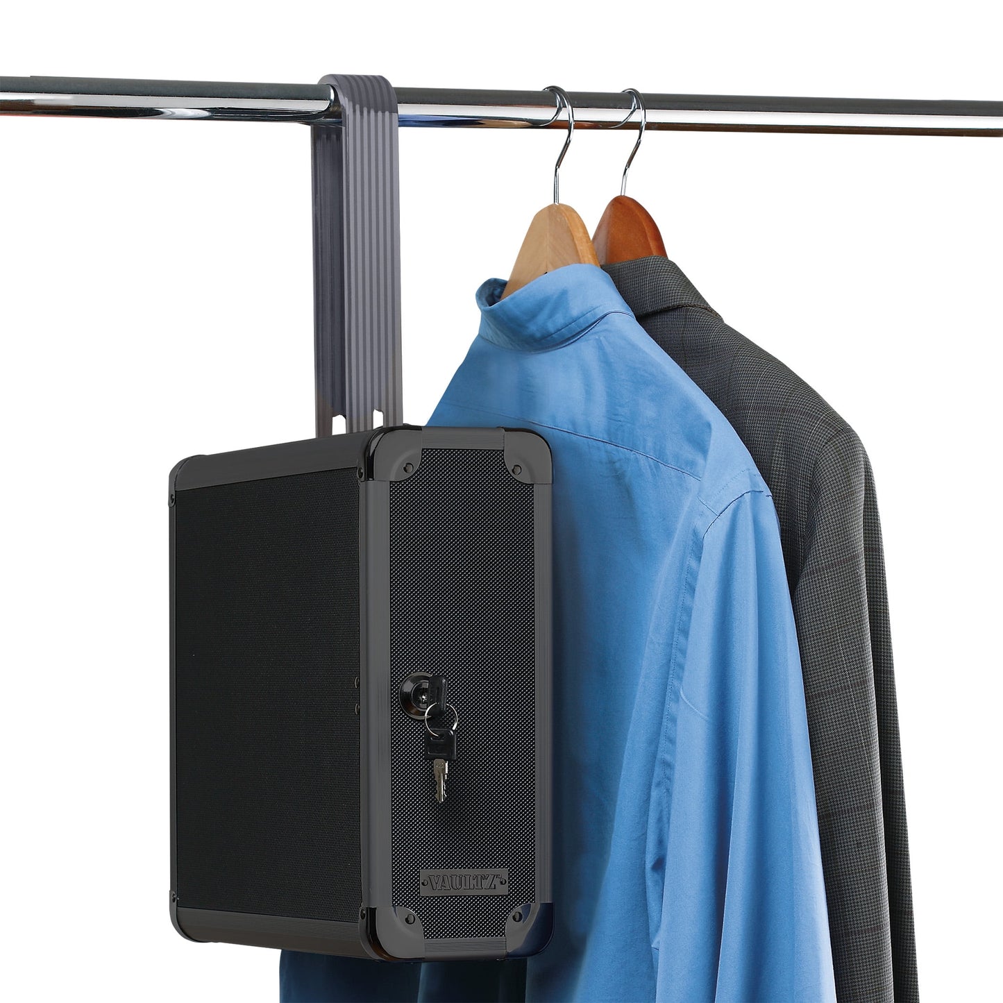 Vaultz Locking Closet Safe with Key Lock - Black