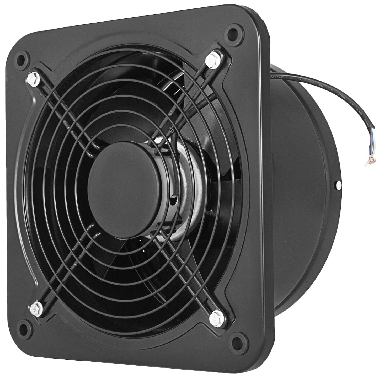 VEVOR Industrial Ventilation Extractor Metal Axial Exhaust Commercial 12 inch Air Blower Fan 250MM Opening Exhaust Fan 2800 RPM Low Noise Stable Running