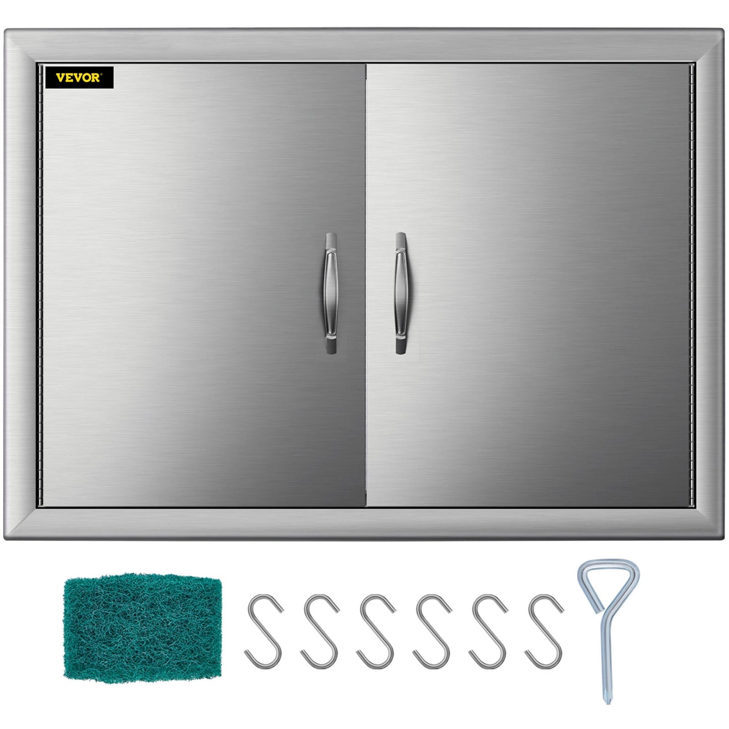 VEVOR BBQ Access Door, Double BBQ Door, Stainless Steel, 28W X 19H inch, 1 unit