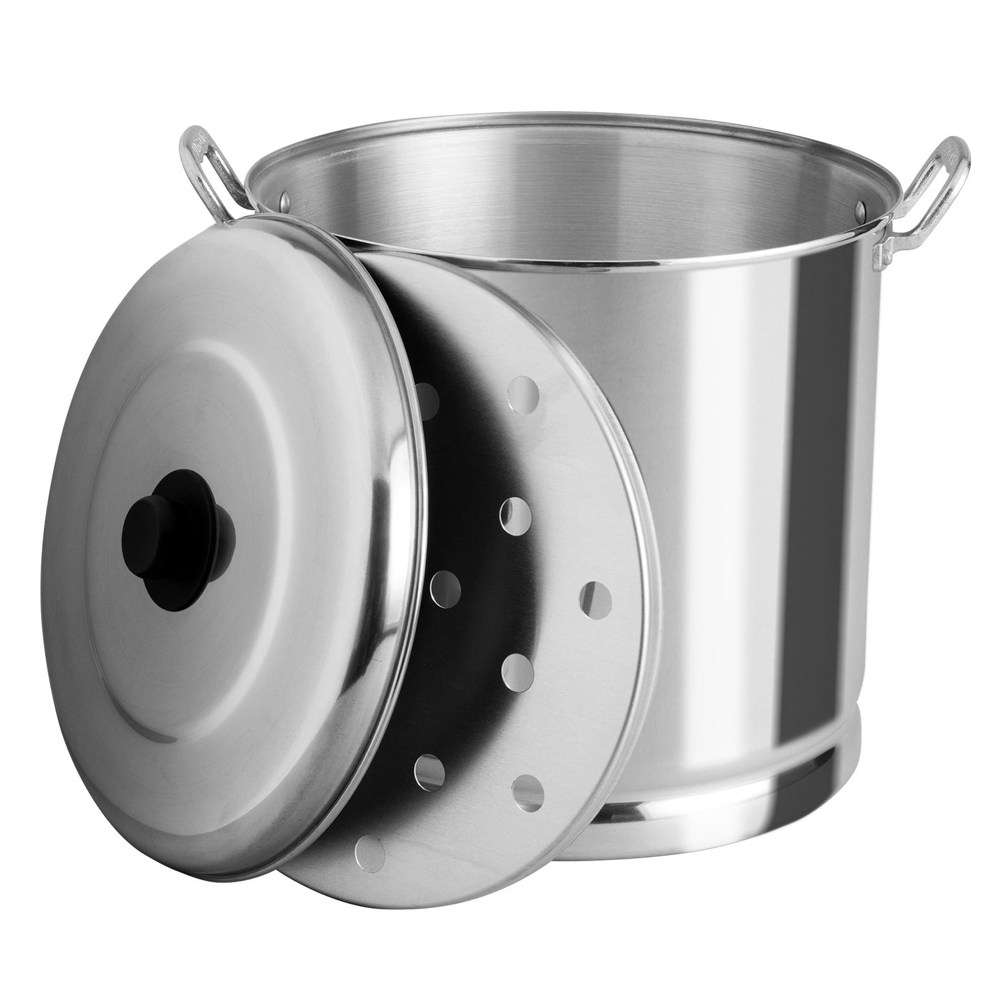 Vasconia 16 Quart 100% Aluminum Steamer Pot with Removable Insert & Lid, Induction Compatible